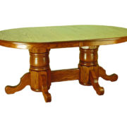 Turned Double Pedestal Table