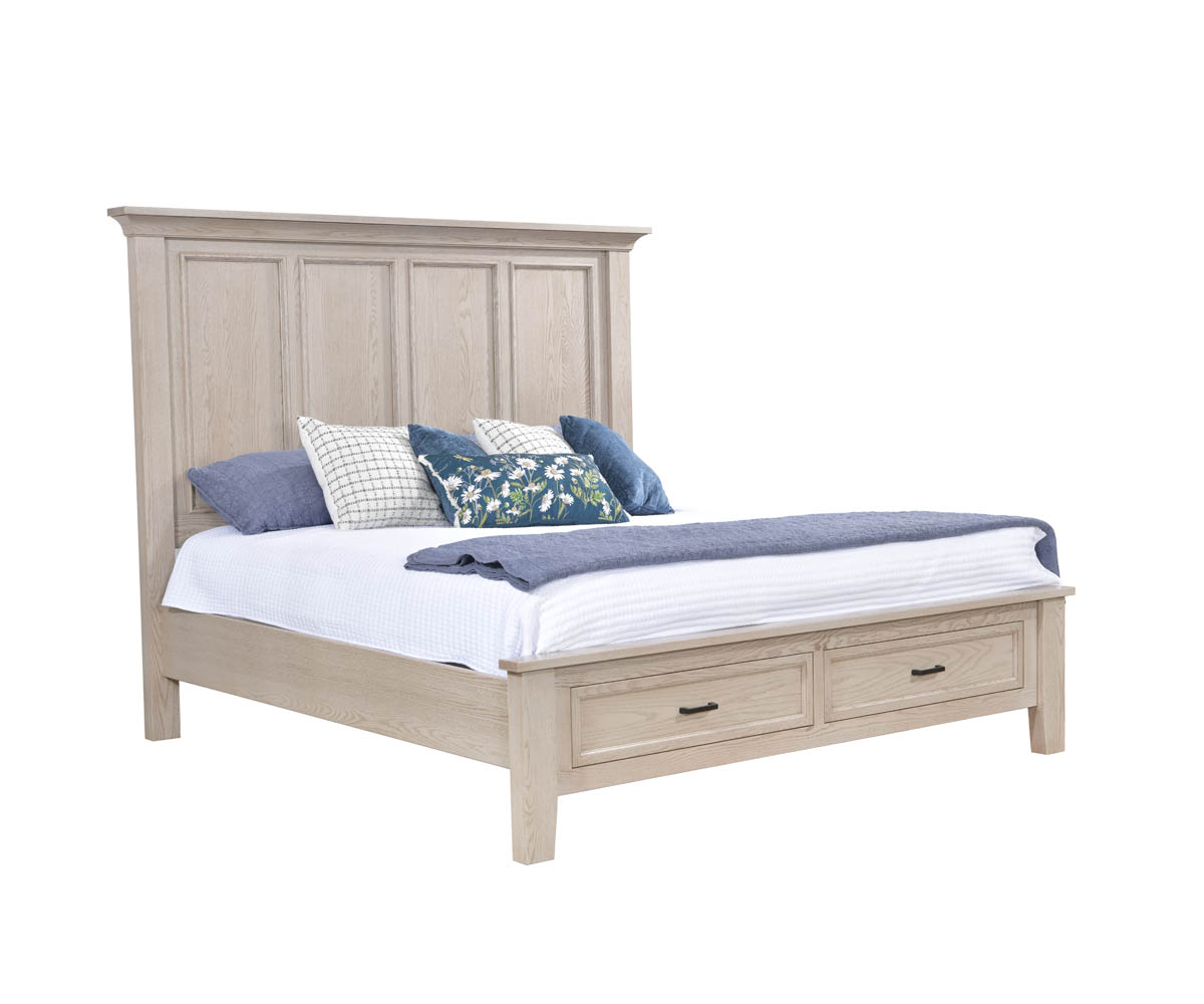 Legacy Village Bed with Footboard Storage Heirloom Amish Furniture