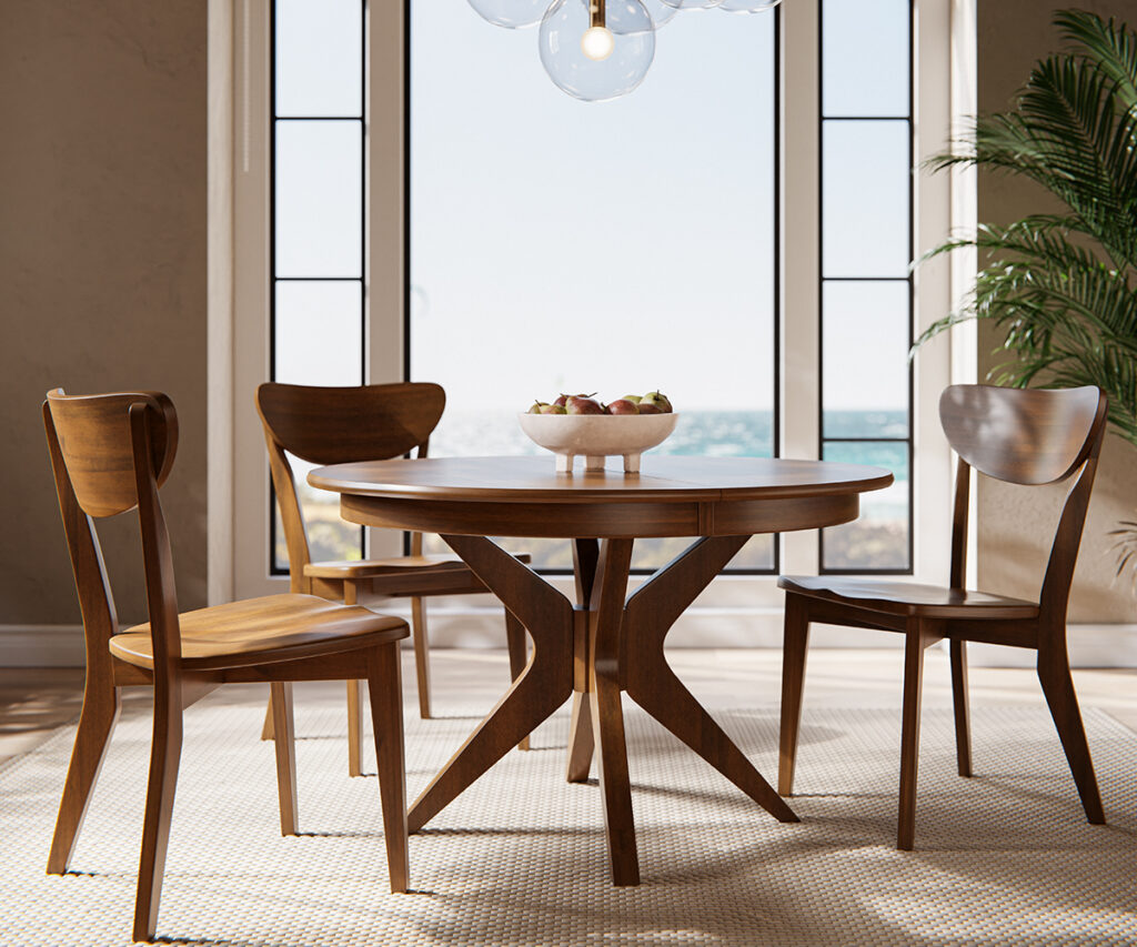 Mid-century round table helps you choose the right dining table style.