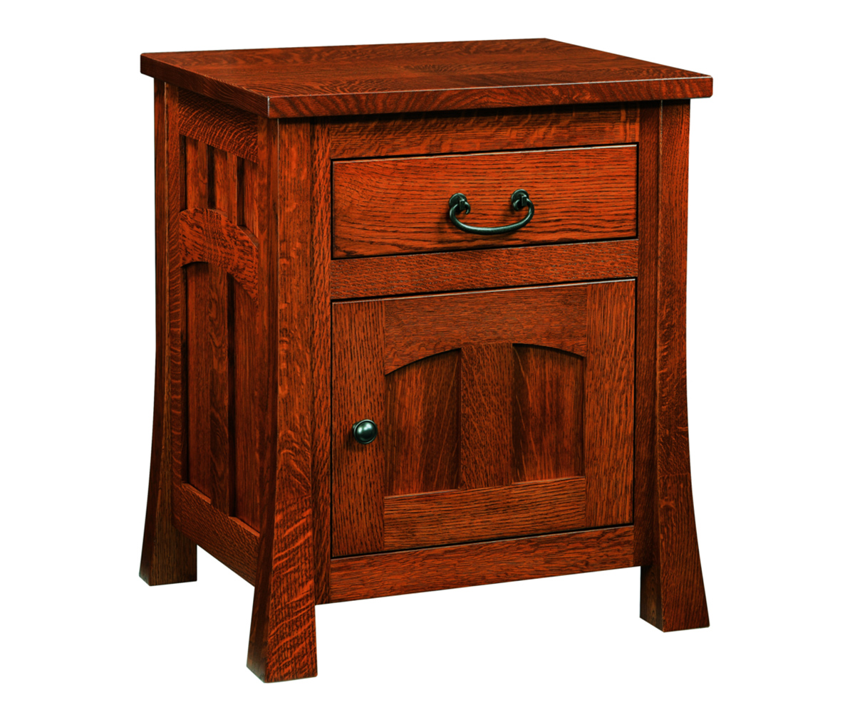 Bridgeport Mission 1 Drawer 1 Door Nightstand