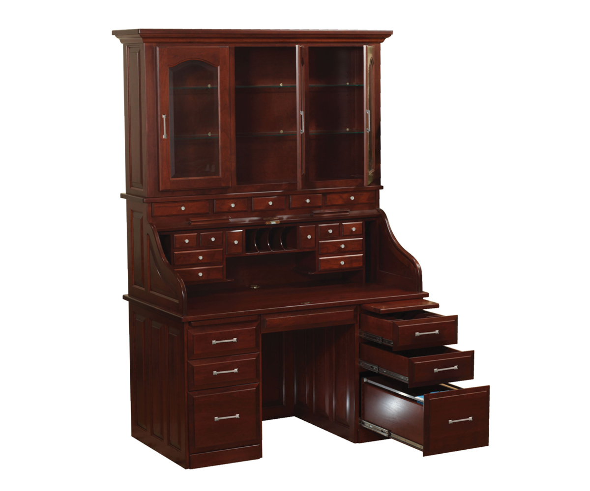 56" Traditional Desk with Hutch - Image 2