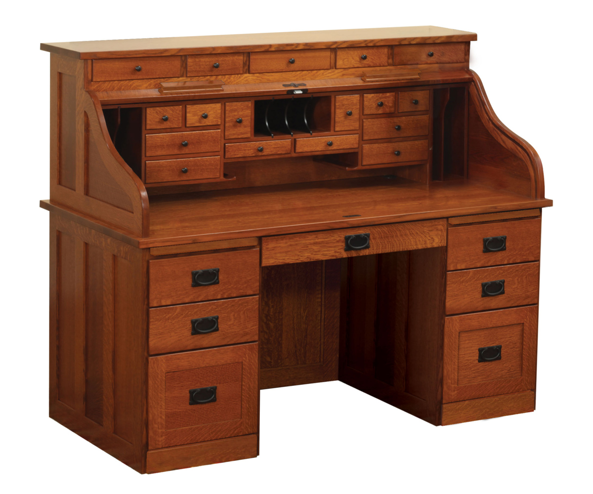62" Mission Roll Top Desk