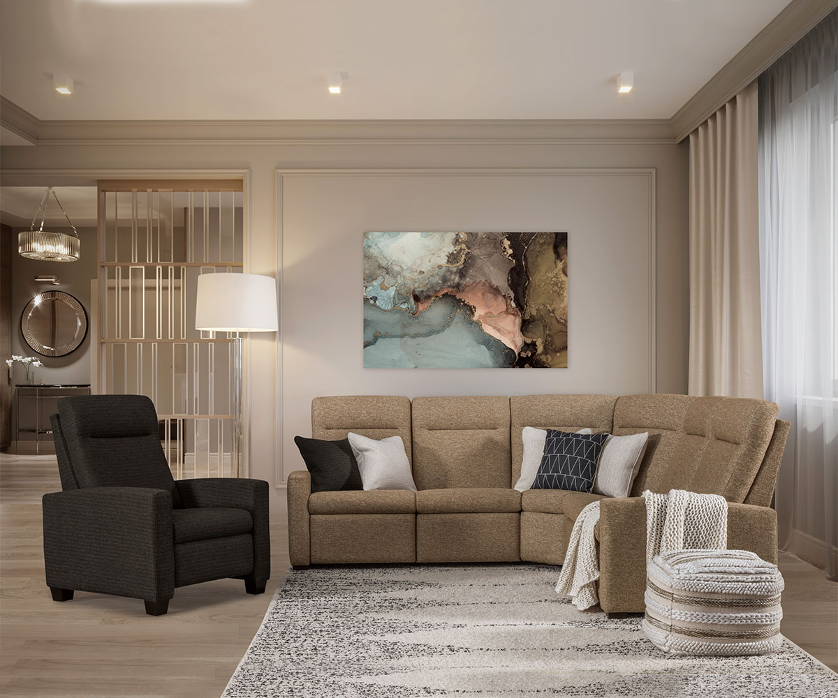 Harmony Wallhugger 6 Piece Sectional - Image 4