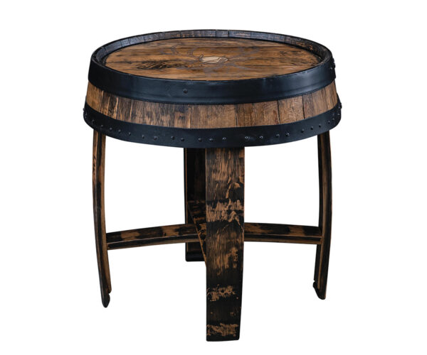 Barrel Top End Table