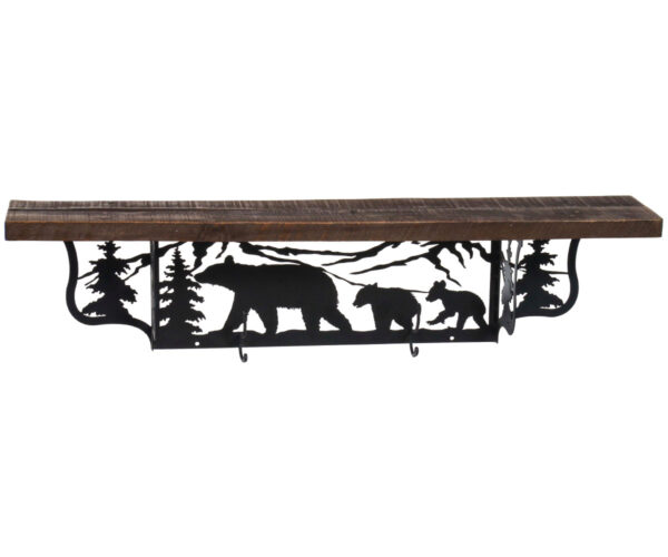 Rustic Shelf with Bear