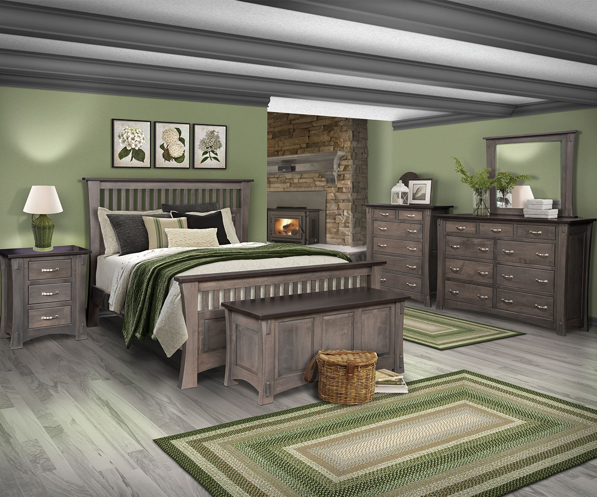 Old Tyme Bed With Slats - Image 2