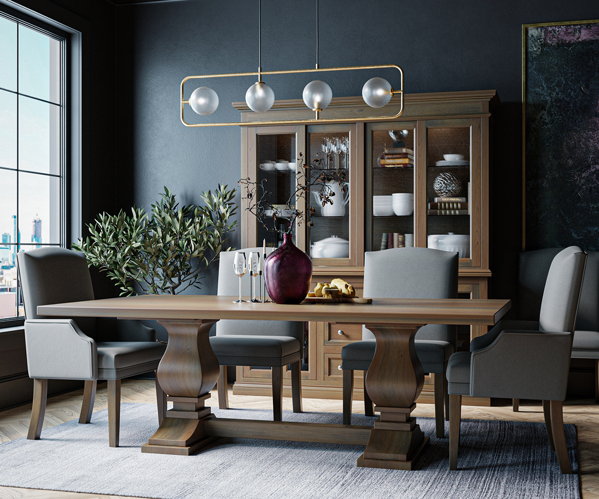 Madison Double Pedestal Table - Image 2