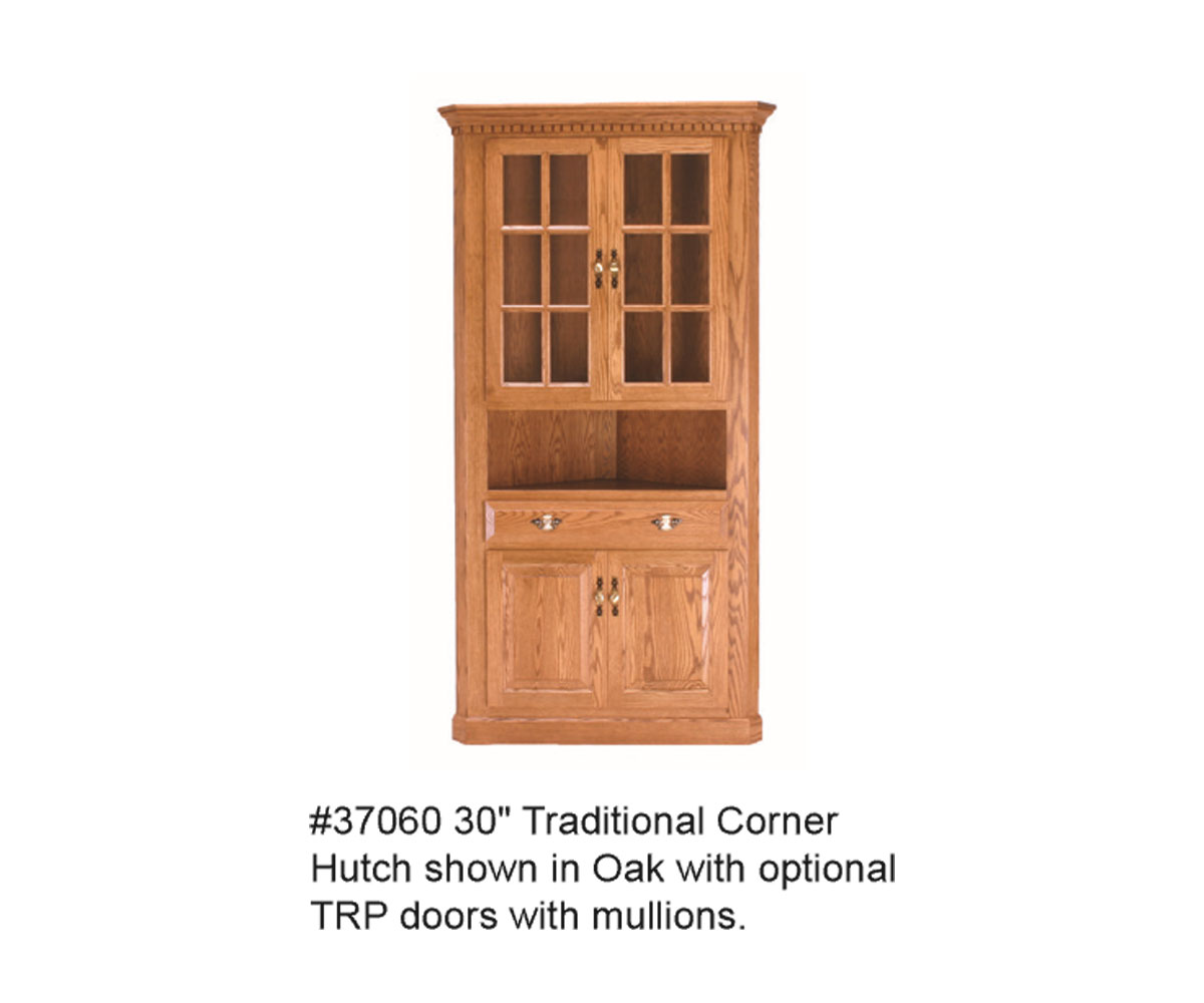 Traditional Corner Hutch - 30"W - Image 3