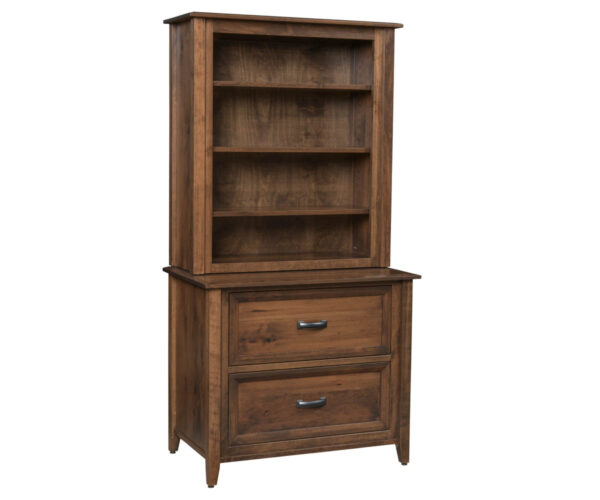 Ventura Lateral File Cabinet With Bookcase Top