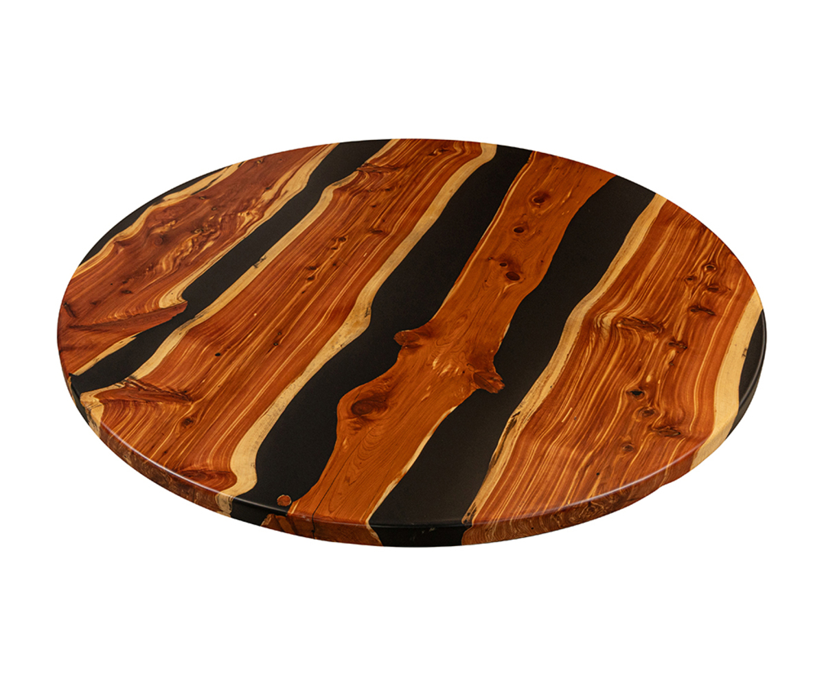 Black Round Cedar Slab - Image 3