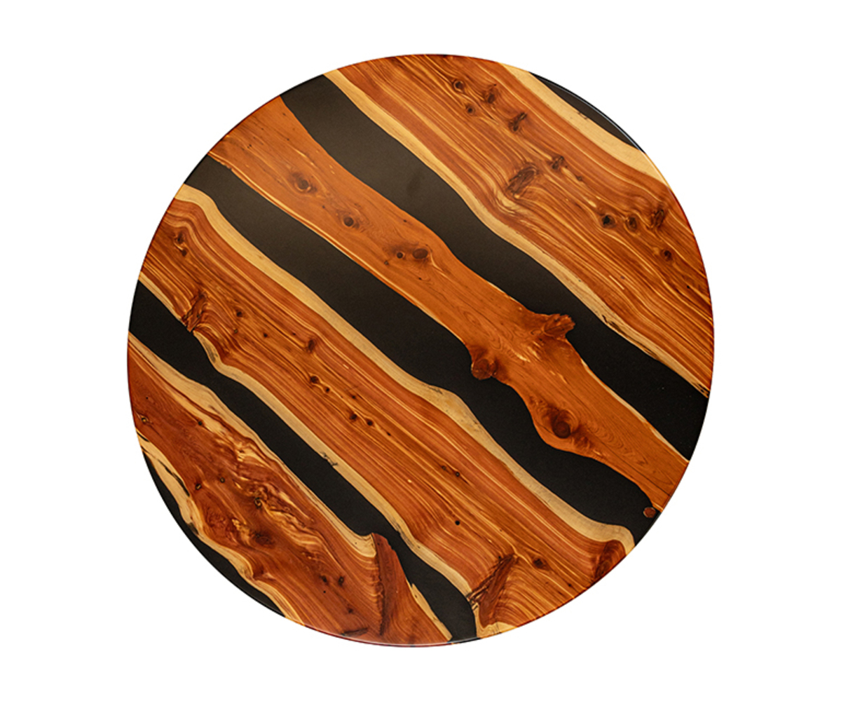Black Round Cedar Slab - Image 2