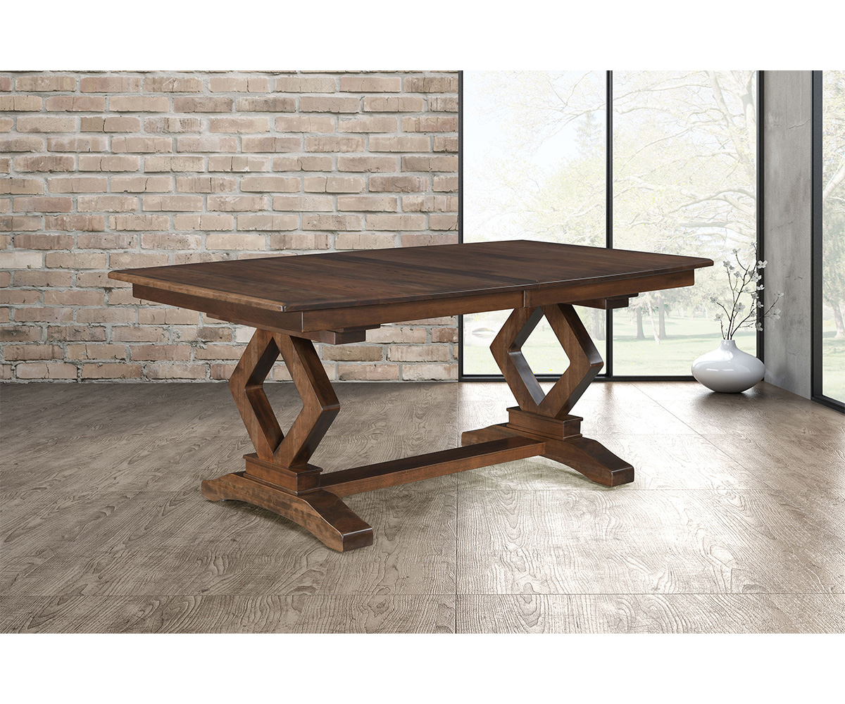 Diamond Double Pedestal Table - Image 2
