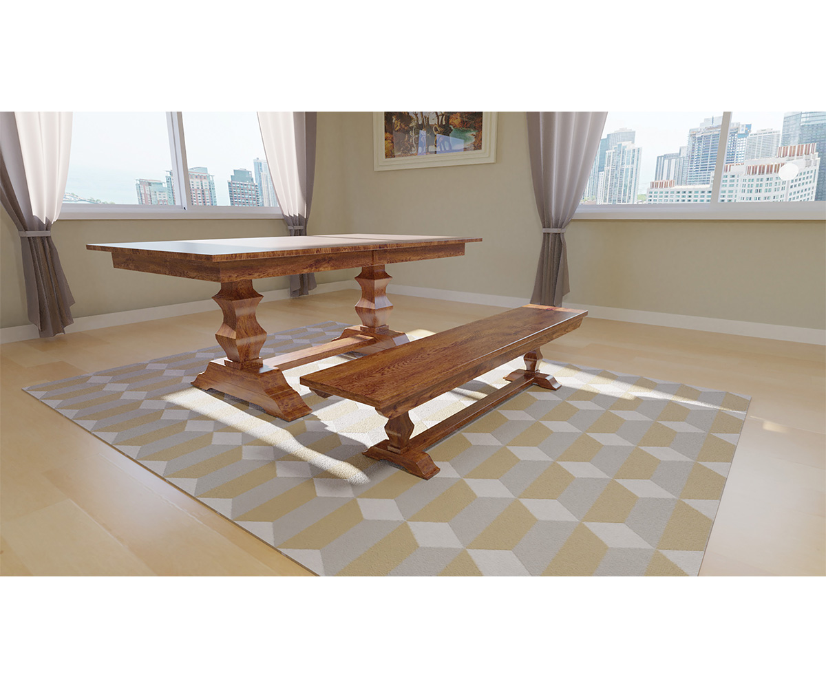 Jessica Double Pedestal Table - Image 2