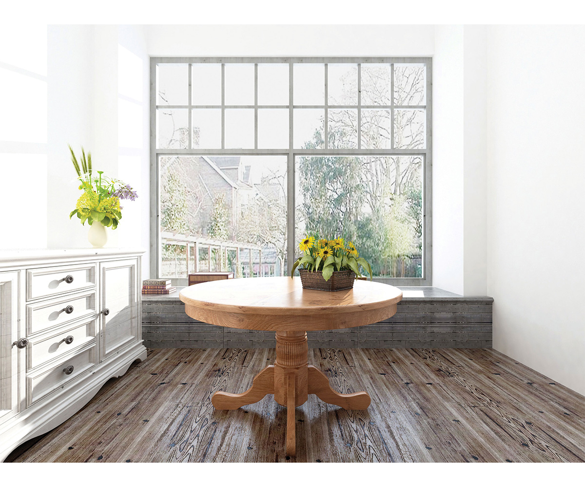 Traditional Reeded Single Pedestal Table - Image 2