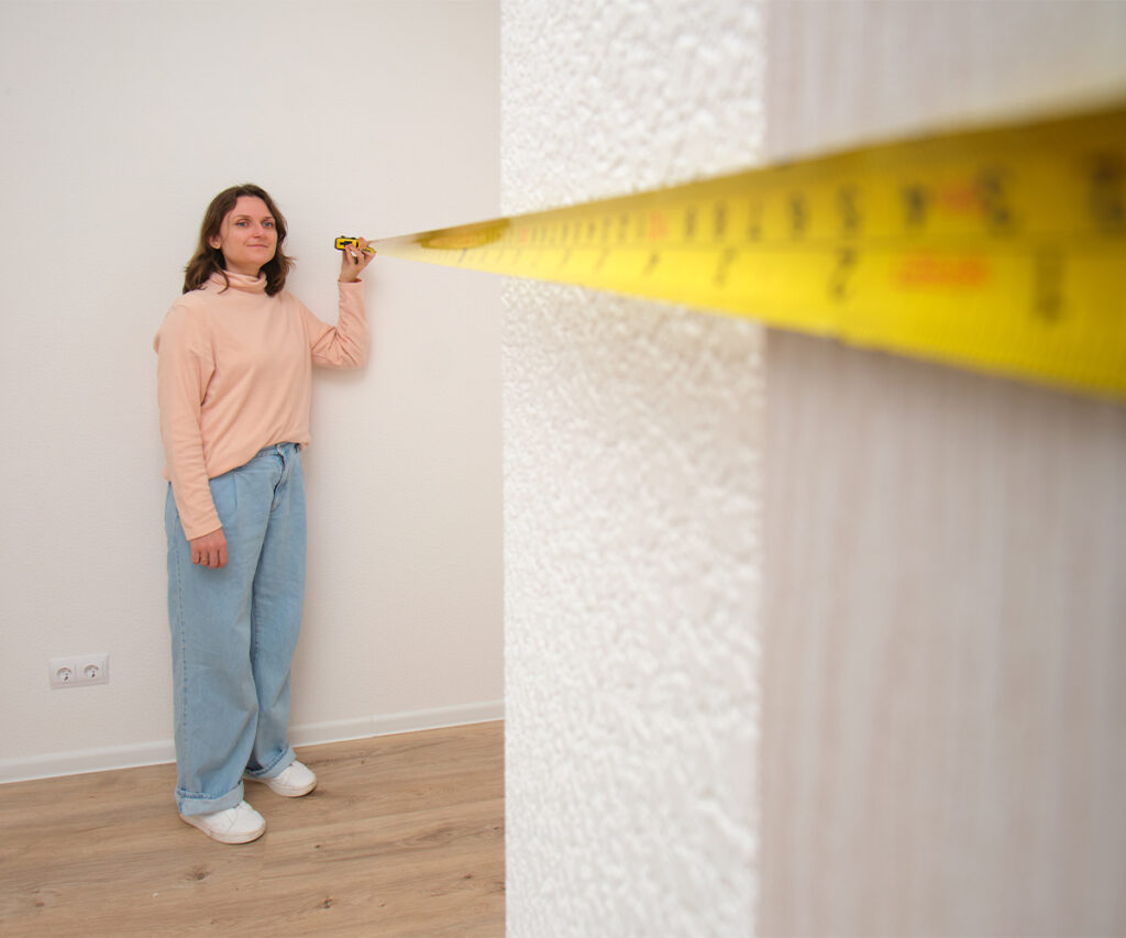 Measuring doorway width before ordering custom furniture