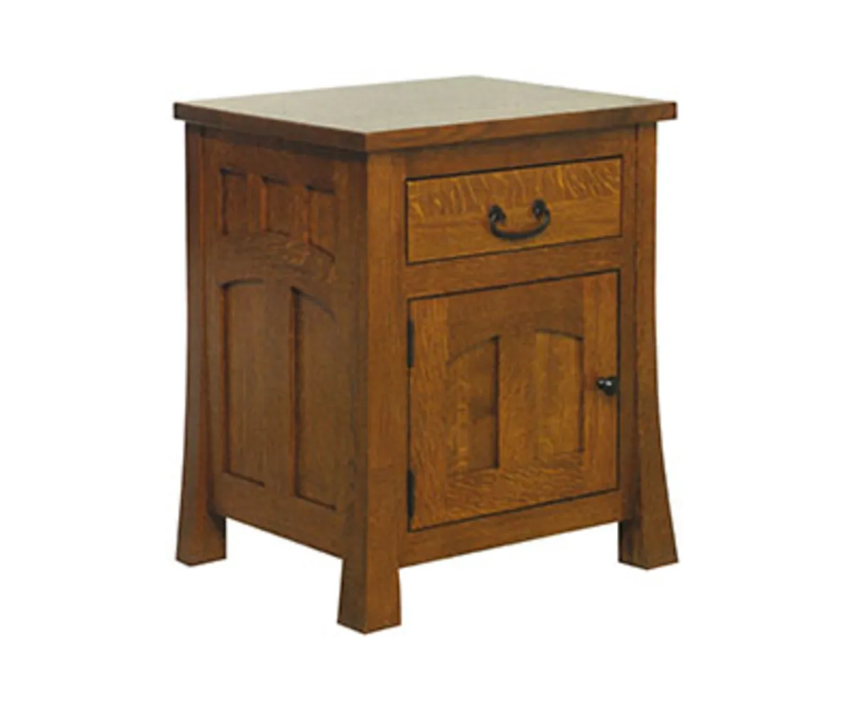 Bridgeport Mission 1 Drawer 1 Door Nightstand