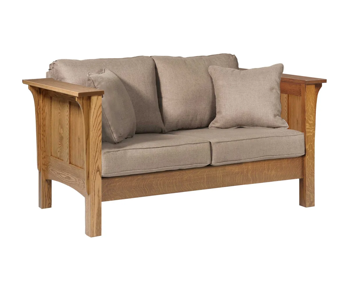 Shaker Love Seat With Reversible Cushions