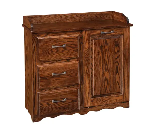 Tilt Out Trash Bin With Drawers On Left