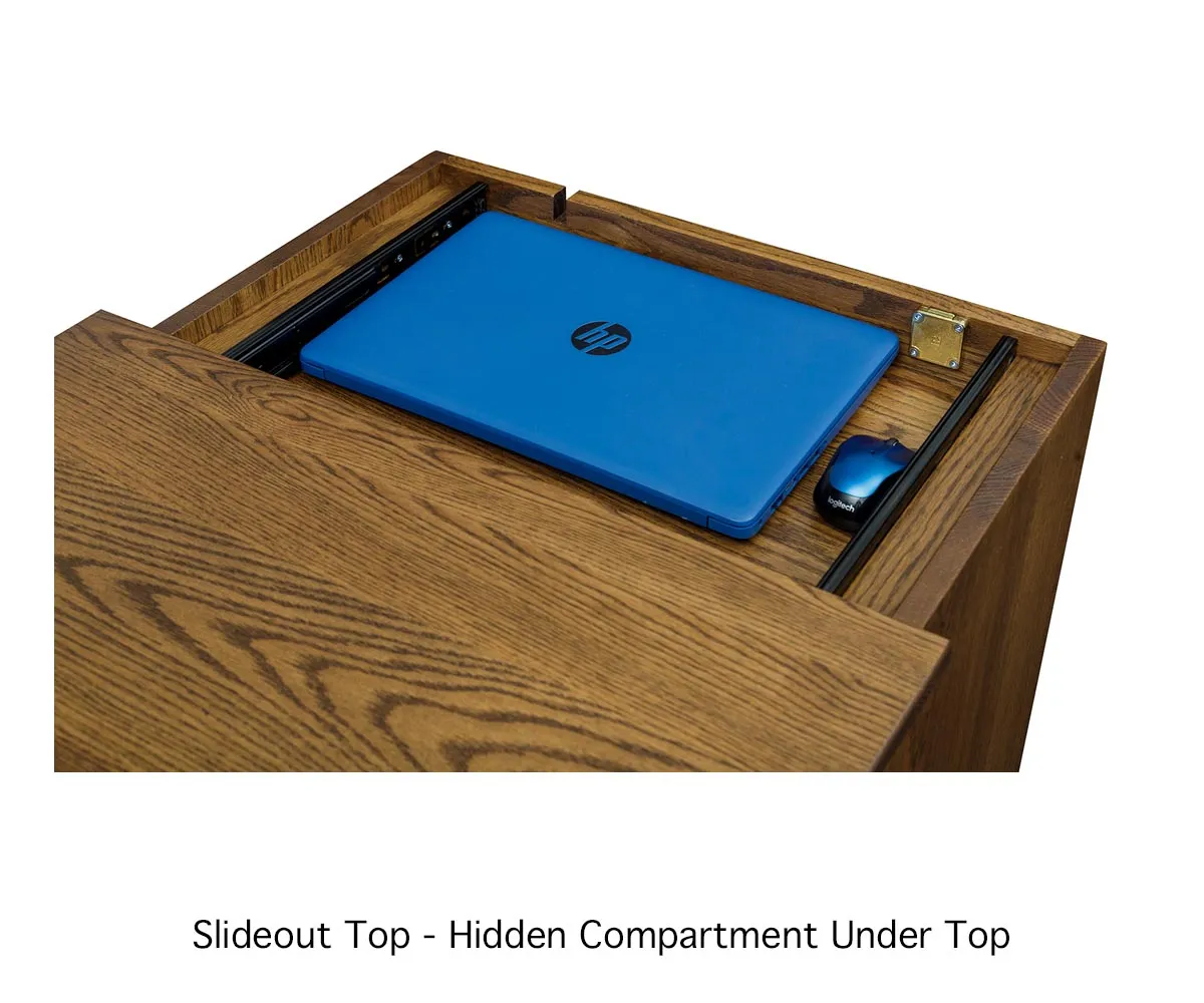 Mission 3 Drawer Nightstand with Slideout Top - Image 3