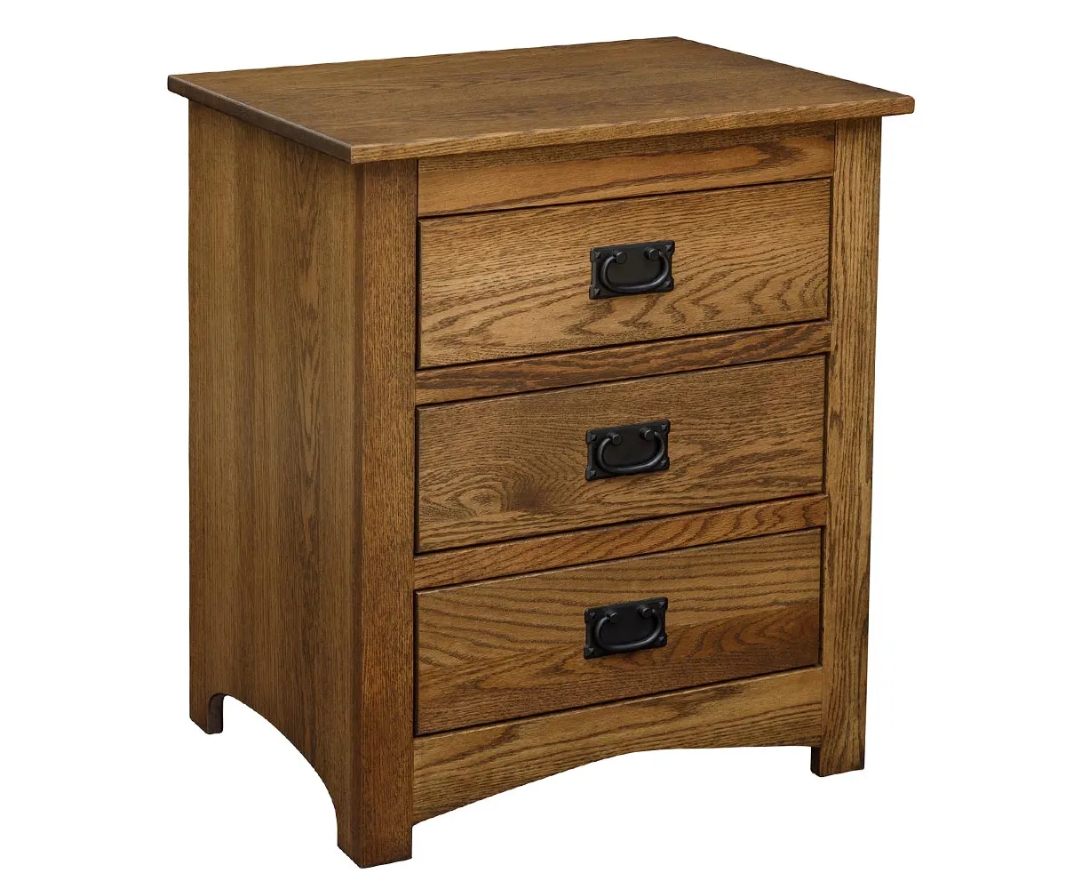 Mission 3 Drawer Nightstand with Slideout Top - Image 2