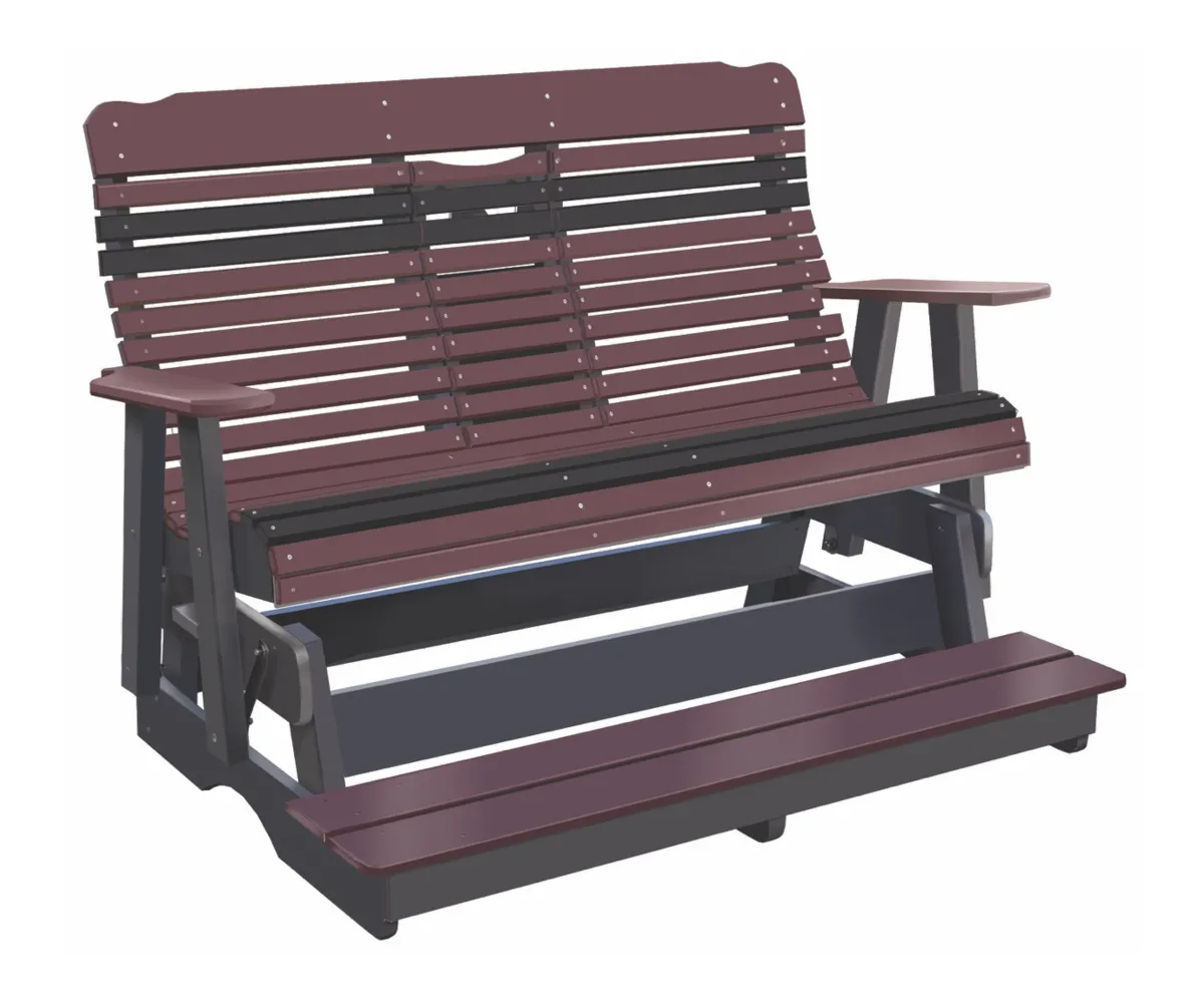 5' High Curve Back Counter Height Settee Glider