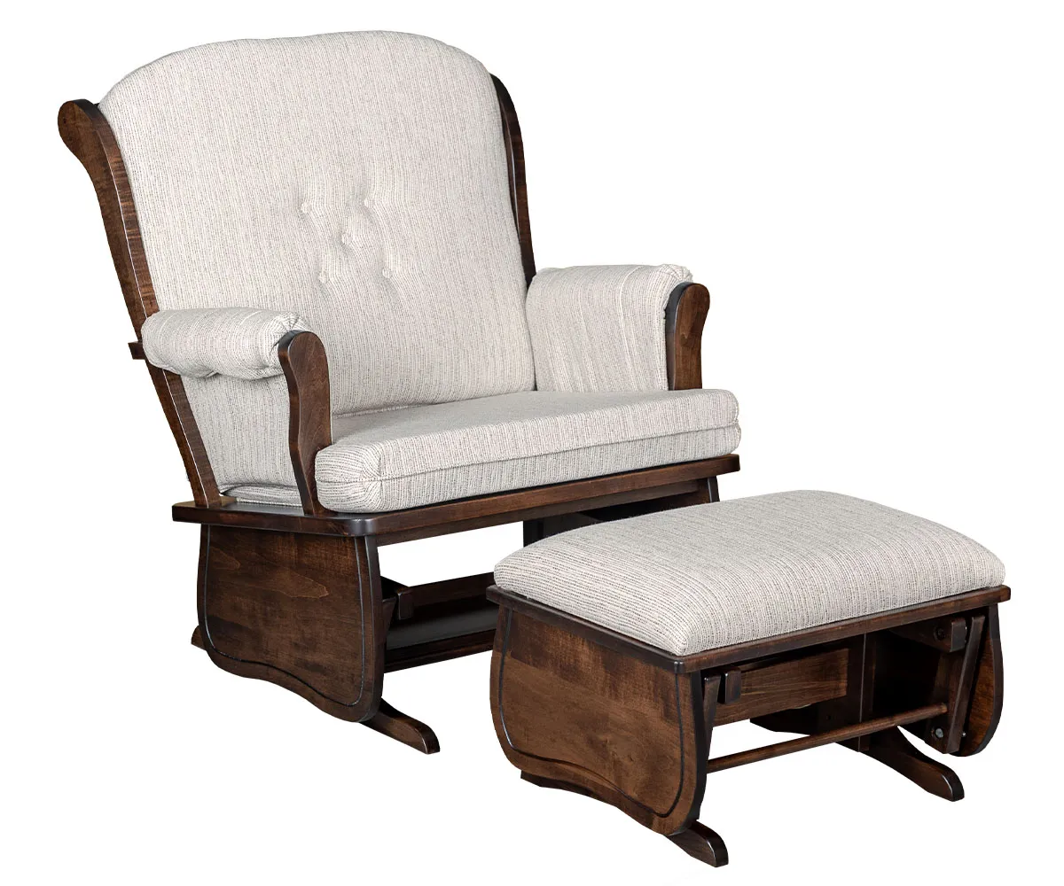 Swanback Chair and a Half Glider and Ottoman