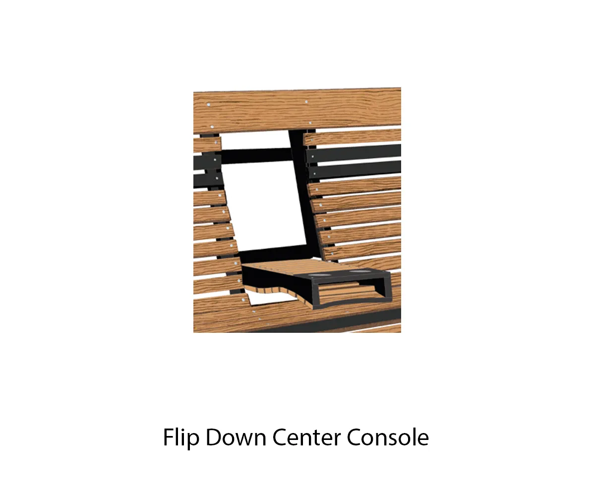 5' High Curve Back Settee Swing - Image 2
